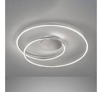 FISCHER & HONSEL Plafoniera LED HOLY, nichel, Ø 49 cm, telecomando, CCT FISCHER & HONSEL