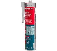 Fischer KD Crystal 40 Adesivo Sigillante Trasparente Cristallino con Antimuffa, Polimerico, Colla per Legno, Vetro Ceramica, Plastica, Metallo, Muratura, Marmo, Granito, Pietra Naturale, 577129