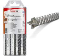 Fischer Kit 5 Punte Trapano D-SDX A Quattro Taglienti 5-12 mm Per Muro