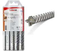 Fischer Kit 5 Punte Trapano D-SDX Quattro Taglienti, 5-6-8-10-12 mm