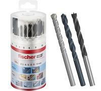Fischer Kit di Punte Professionale per Trapano 18 Pezzi, Versatili per Muro, Legno, Metallo, Set Assortito con Diametri da 3 a 10mm, Alta Qualità e Durata, per Fai-Da-Te e Professionisti, 530667