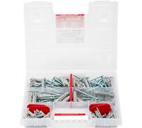 Fischer KIT SX Plus, Valigetta 80 Tasselli con Vite Assortiti per Fissaggio su Muro Pieno e Mattone Forato, 570204