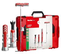 fischer L-Boxx Elettrico, pratica scatola con 520 potenti tasselli a 2 componenti (DuoPower, DuoTec, DuoBlade) e 150 passanti per cavi facili da montare in diverse dimensioni