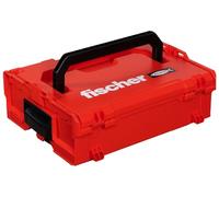 Fischer L Boxx FLB 136 Valigetta Porta Attrezzi Impilabile e Agganciabile, Cassetta Utensili Espandibile, Vuota, Compatibile per Sortimo, 508137, Rosso, Vuota