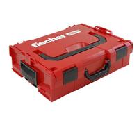 Fischer L Boxx FLB 136 Valigetta Porta Attrezzi Impilabile e Agganciabile, Cassetta Utensili Espandibile, Vuota, Compatibile per Sortimo, 508137, Rosso, Vuota