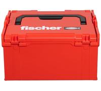 Fischer L Boxx FLB 238 Valigetta Porta Attrezzi Impilabile e Agganciabile, Cassetta Utensili Espandibile, Vuota, Compatibile per Sortimo, 508137, Rosso, Vuota