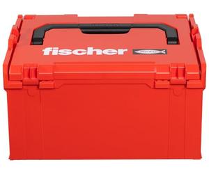 Fischer L Boxx FLB 238 Valigetta Porta Attrezzi Impilabile e Agganciabile, Cassetta Utensili Espandibile, Vuota, Compatibile per Sortimo, 508137, Rosso, Vuota