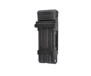 FISCHER Lucchetto pieghevole PROTEC PLUS, lunghezza 85 cm, con 3 chiavi e tappo antipolvere, in materiale morbido, nero