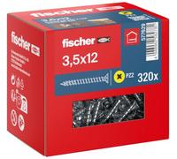 fischer PowerFast II Chipboard Screw 3.5 x 12 Countersunk Head PZ2 GVZ 320