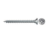 fischer PowerFast II CZF 3,5 x 30, vite per truciolato (200 pezzi) con filettatura completa, vite a testa svasata con fessura a croce, vite per lavorazione del legno, riduce la resistenza e il tempo
