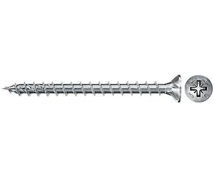 fischer PowerFast II CZF 4,5 x 25, vite per truciolato (1000 pezzi) con filettatura completa, vite a testa svasata con fessura a croce, vite per lavorazione del legno, riduce la resistenza e il tempo