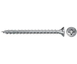 fischer PowerFast II RZF 4,0 x 40, vite per truciolato (500 pezzi) con filettatura completa, testa svasata con fessura a croce, vite per lavorazione del legno, riduce la resistenza e il tempo di