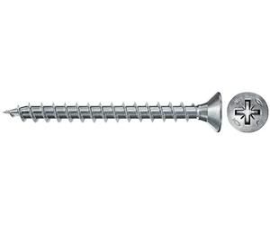 Fischer PowerFast II - Viti per Truciolato, 3,0 x 12, 1000 Pezzi, Filettatura Completa, Testa Svasata con Fessura a Croce, Vite per Lavorazione del Legno, Riduce la Resistenza e il Tempo