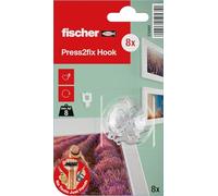 fischer Press2Fix - Ganci per appendere quadri in cartongesso, peso massimo 8 kg, 8 pezzi