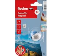 fischer Press2Fix, gancio magnetico, fissaggio su cartongesso e legno morbido, confezione da 4