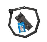 FISCHER PROTEC FN110 - Lucchetto pieghevole per bicicletta, con combinazione a 4 velocità, per 10.000 combinazioni, 110 cm, colore: Nero