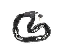 FISCHER PROTEC Plus+ CK100 - Lucchetto a catena per bicicletta, in acciaio, certificato di sicurezza, con 3 chiavi, colore: nero, 1 pezzo