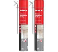 Fischer PU FS Schiuma Poliuretanica Resistente al Fuoco, Manuale, Erogatore incluso, per Applicazioni Antifuoco, 542395 (Confezione da 2)