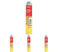 Fischer PUP E 750 Schiuma Poliuretanica ad Elevata Elasticità per Serramenti, Finestre, Telai, Porte, Isolante e Riempitiva, 512221 (Confezione da 4)