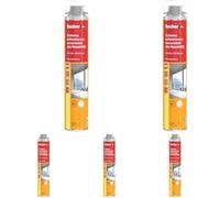 Fischer PUP FLEX 750 Schiuma Poliuretanica per Infissi e Telai di Serramenti, Elevato Isolamento Termoacustico, Flessibile e Modellabile, 559708 (Confezione da 5)