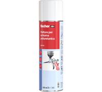 Fischer PUR 500 Pulitore per schiuma poliuretanica 500 ml, solvente spray per pistola, beccuccio e adattatore, rimuove residui di schiuma fresca non indurita