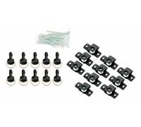 Fischer Rilascio Rapido Paraurti Bulloni Tipo 17MM - NERO - Confezione Da 10