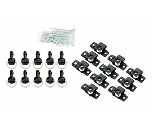 Fischer Rilascio Rapido Paraurti Bulloni Tipo 17MM - NERO - Confezione Da 10