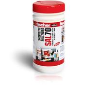 Fischer SAL70 Pulitore Silicone, Salviette Lavamani Multiuso, 80 Salviettine Umidificate per Silicone Fresco, Olio, Catrame, etc, 71361