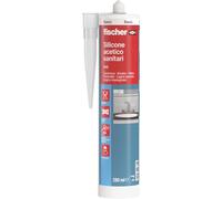 Fischer silicone acetico per sanitari ml. 280 - bianco (25 pezzi) - Fischer