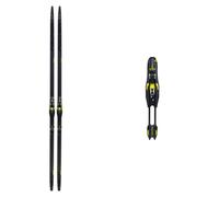 Fischer - Sci da fondo classico - Pack Twin Skin Race Medium 2025 in Pelle - Nero