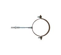 Fischer 4220510 Collare Fermatubi per Grondaie e Pluviali, Sezione Quadrata, Marrone, 100 mm