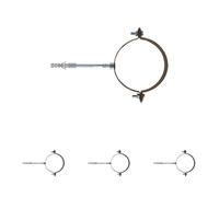 Fischer SCP 100 V Collare Fermatubi per Grondaie e Pluviali, Sezione Quadrata, Marrone, 100 mm (Confezione da 4)