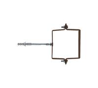 Fischer 1 pz Collare Fermatubi SCP-V per Grondaie e Pluviali, Sezione Quadrata, Diametro 80 mm, Completo di Vite e Tassello S 10, Marrone, 1318