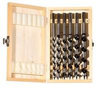 Fischer Set 6 Punte Trapano D-WL PL tipo Lewis in Acciaio per Legno, Diametro 10-12-14-16-18-20mm, Lunghezza 230mm, Attacco Esagonale, per Legno Massiccio, Legno Lamellare, 551424