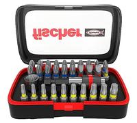 fischer Set di punte professionali per un rapido cambio di punte, uso universale con le punte più comuni e un supporto per punte, per tutte le applicazioni a vite, con sistema di guida a colori, 32