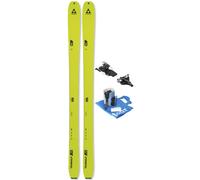 Fischer Set Transalp 92 CTI Pro: sci da scialpinismo+attacchi+pelli 162 Yellow unisex Titanal Technology