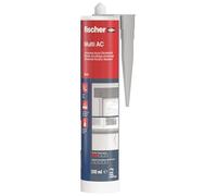 fischer Sigillante acrilico DA, sigillante inodore, acrilico elastoplastico per fughe interne, stucco per ritocchi e crepe nella muratura, 310 ml, grigio