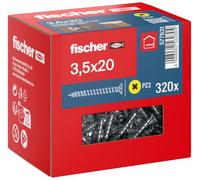 fischer Spanplattenschraube PowerFast II 3,5 x 20 Senkkopf PZ2 gvz 320 ST