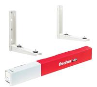 Fischer Staffe per Climatizzatore Unità Esterna KLIMA EASY KLIK, Lunghezza Braccio 420 mm, Mensole Acciaio Zincato Innesto Rapido, Include Sistema di Fissaggio Fischer SX e Piedini Antivibranti