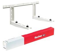 Fischer Staffe per Climatizzatore Unità Esterna KLIMA HEAVY, Lunghezza Braccio 560 mm, Mensole Acciaio Zincato, Include Sistema di Fissaggio Fischer SX e Piedini Antivibranti