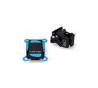 Fischer Supporto per cellulare da bicicletta, girevole a 360 gradi, con cinghie in silicone antiscivolo, per smartphone con larghezza massima di 10 cm