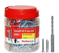 200 TASSELLI FISCHER CON VITE SX 6 S AL PREZZO DI 150 + PUNTA SDS 6.