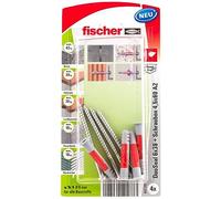 FISCHER Tasselli DuoSeal 6 x 38 S PH TX A2, grigio chiaro/rosso, 4 pezzi, con viti inossidabili