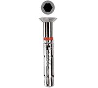 Fischer Tasselli Metallici in acciaio TA M 8/30 SK V con vite TSP, testa svasata piana (50 Pz.)