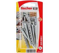 Fischer, Tasselli prolungati SXR 8x60 Z K con vite per Facciate, Soffitti in Legno e Metallo, Serramenti, Porte e Cancelli