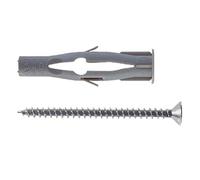 Tassello con vite 'fu-v' fu 10x60v - ø 10x60 mm - vite 6x80 mm (25 pezzi) FISCHE