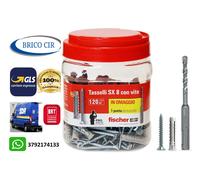 Fischer TASSELLO SX Plus 8x40 S BOX 120 PEZZI + OMAGGIO PUNTA SDS Plus