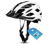 Fischer fahrrad urban lano s/m casco mtb bianco nero tagliam