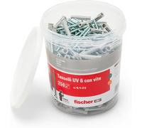 Fischer UV 6 S Secchiello con 250 Tasselli con Vite Misura 6 x 30 mm 250 Tassell