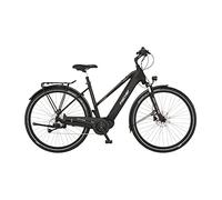 Fischer Viator 4.2i, Bicicletta Elettrica Donna Uomo RH 45cm Motore Centrale 80Nm Batteria 36V E-Bike Trekking, Nero Opaco, 45cm-711Wh